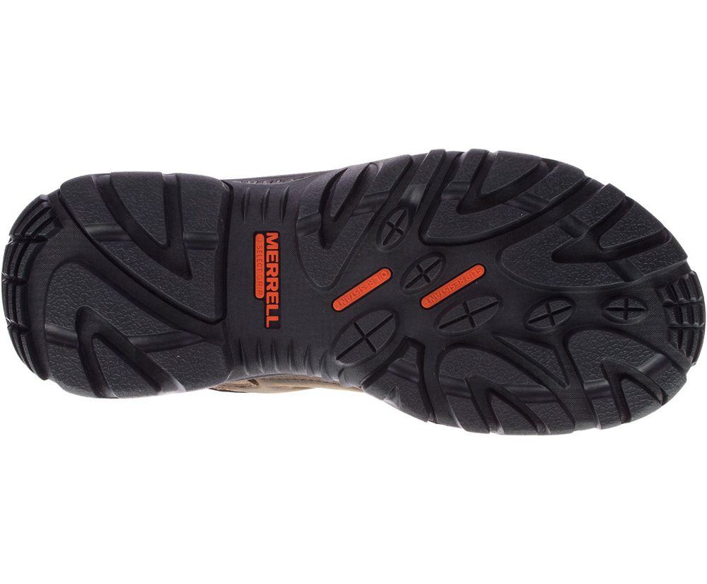 Merrell Vandrestøvler Herre - Strongfield Læder 6\" Waterproof Slip-Resistant - Brune - HMI958160